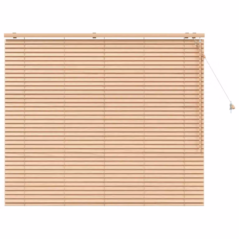Persiana veneciana de madera vidaXL con aspecto de roble en color marrón, An/P/Al: 150 x 130 x 3,5 cm