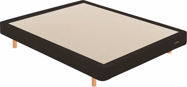 Base tapizada firme Flex en polipiel negra para adultos