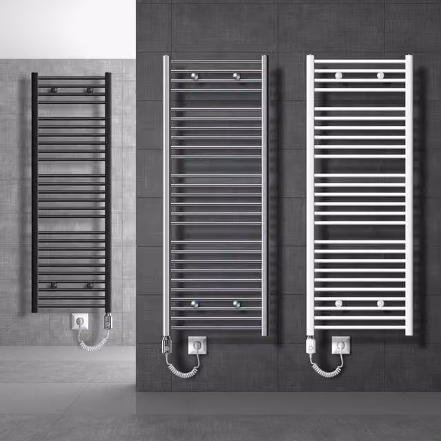 Radiador Toallero Eléctrico Plano Luxebath Ecd Germany Blanco An/P/Al: 50 x 150 cm