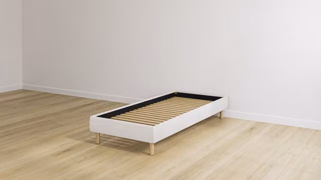 Cama híbrida Emma Original en color blanco y beige para adultos, An/P: 90 x 200 cm