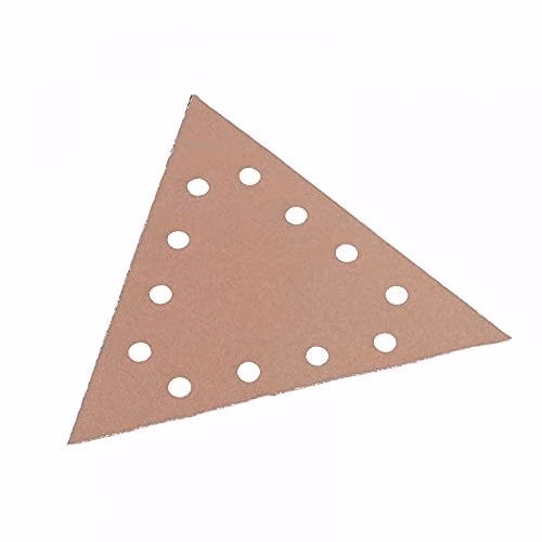 Pack de 25 unidades de papel de lija triangular Flex de grano 180 para lijadora de detalle