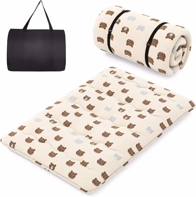 Colchón futón japonés NORTHIO con funda lavable de microfibra, An/P: 140 x 200 cm