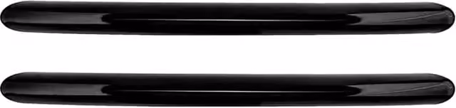 Set de 2 tiradores para muebles Rei tipo barra en color negro brillante con distancia entre orificios de 128 mm