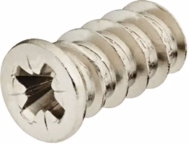 Tornillo de cabeza plana Häfele de acero inoxidable color plata con ranura Pozidriv PZ2