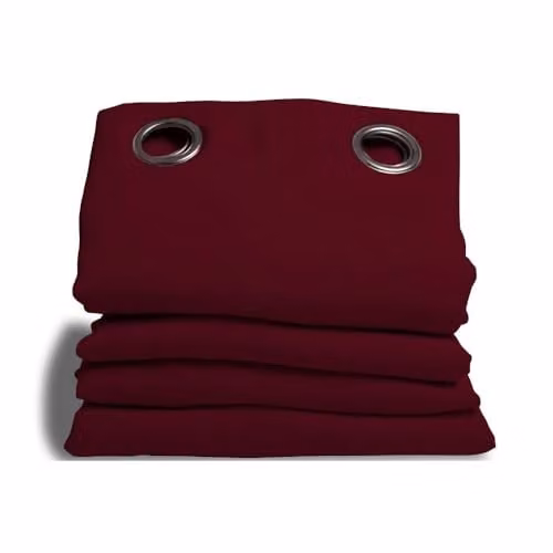 Cortina antirruido y térmica Moondream DecibelControl 3en1, 100% opaca con ollaos, color rojo, An x Al: 140 x 180 cm