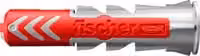 Taco universal DuoPower de Fischer de nylon en gris y rojo, 6 x 30 mm