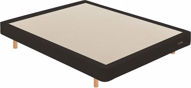 Base tapizada firme Flex en polipiel negra para adultos
