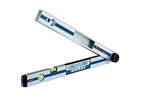 Medidor digital de ángulos e inclinómetro Bosch Professional GAM 270 MFL en azul y plata con precisión láser y cálculo de ángulos de inglete (0 - 270º) de 60 cm