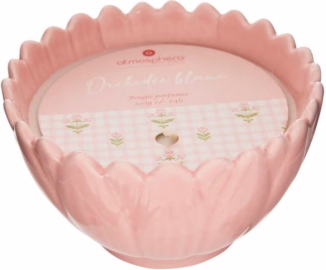Vela perfumada floral de rosa Atmosphera en color rosa de 205 g