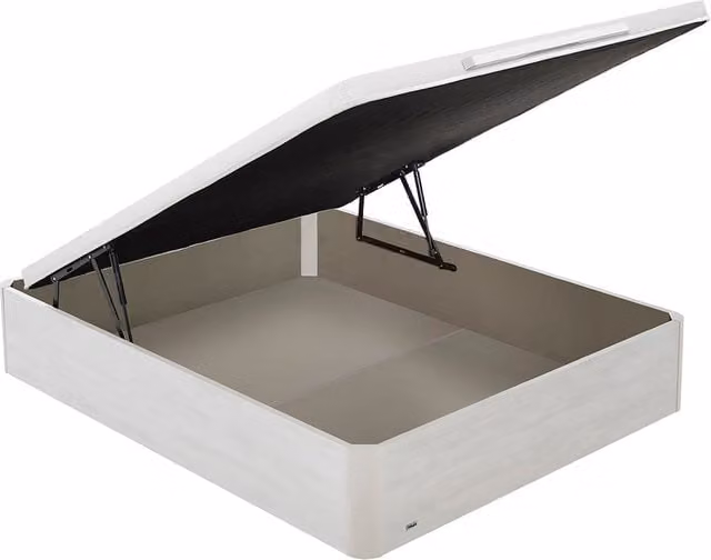 Canapé abatible Flex de madera y metal en color blanco, An/P/Al: 90 x 190 cm