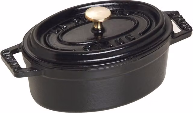 Mini cacerola Staub La Cocotte de hierro fundido esmaltado, color negro, 11 cm
