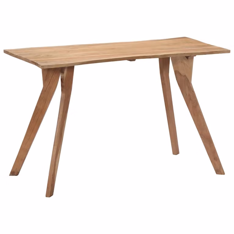 Mesa de comedor rectangular de madera de acacia maciza vidaXL en color marrón, An/P/Al: 120 x 58 x 76 cm