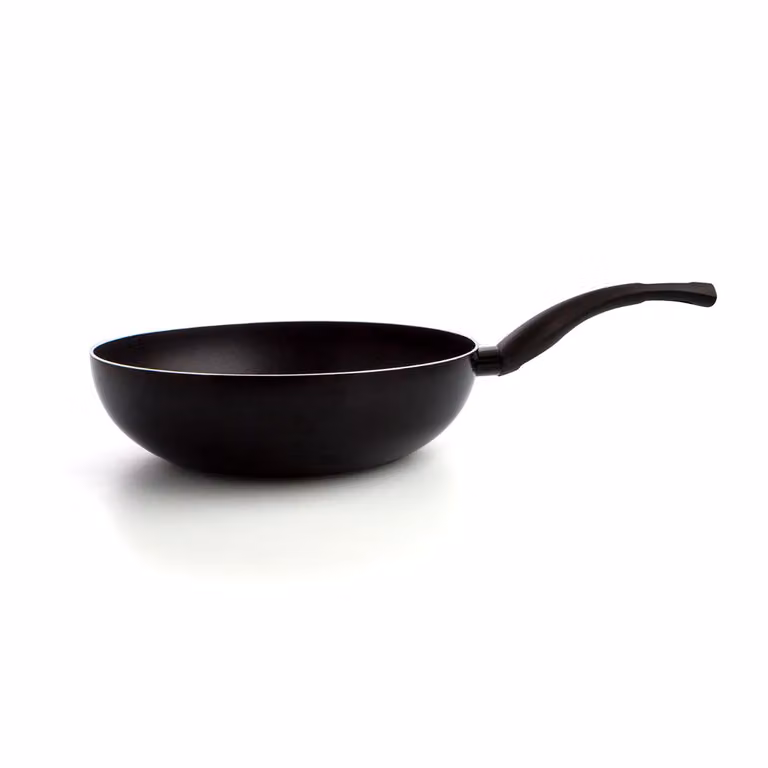 Wok Hydra Quid de aluminio con revestimiento antiadherente en color negro, diámetro 28 cm
