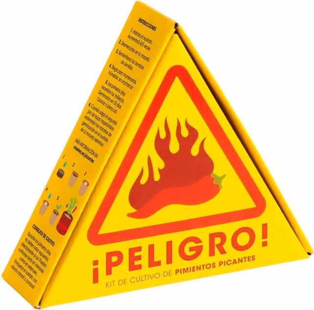 Kit de cultivo de pimientos picantes de 5 niveles con semillas de variedades jalapeño y red caribbean de RESETEA