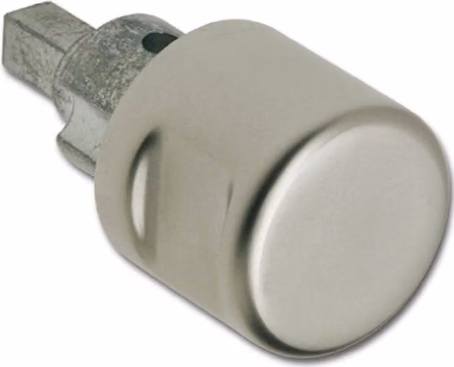 Pomo Hekna Mini Metall System 24 de Zamak en color plata mate niquelado