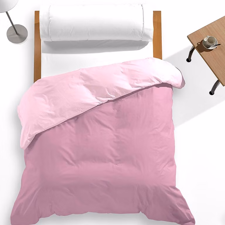 Funda nórdica reversible Mevak Living para cama de 135 cm en colores rosa y violeta de algodón y poliéster An/P/Al: 140 x 200 cm