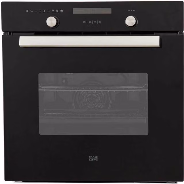 Horno multifunción empotrado Cooke & Lewis negro con aire caliente y función combi