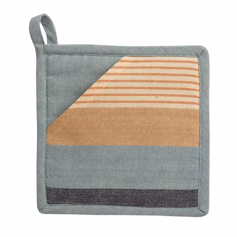 Manopla 2 en 1 de algodón reciclado Winkler color azul para adultos 20x20 cm