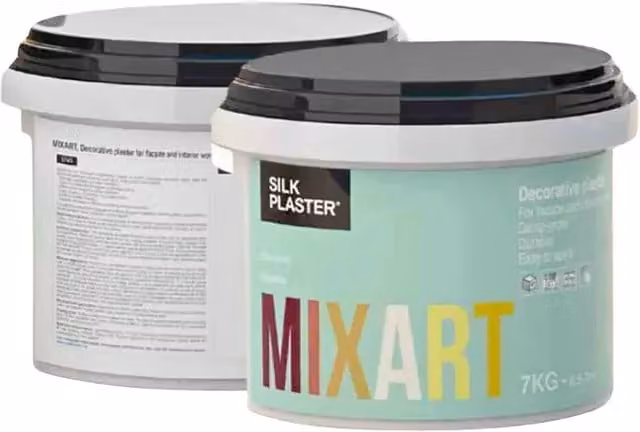Revestimiento decorativo de piedra líquida Silk Plaster en color blanco, 7 kg