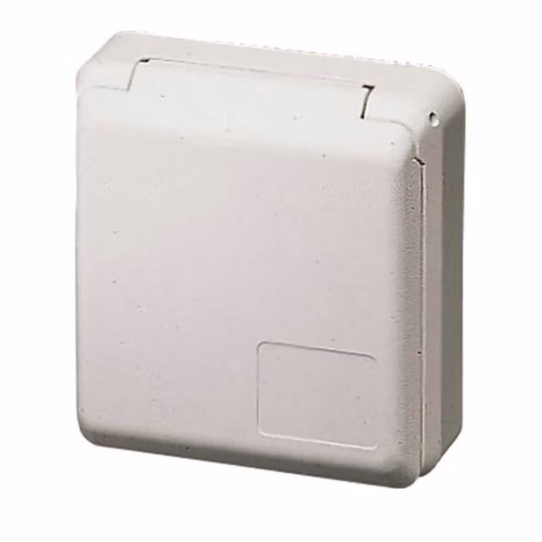 Base de enchufe empotrada Mennekes de 5 polos, 32A, 400V, IP44, color blanco con conexión de tornillo