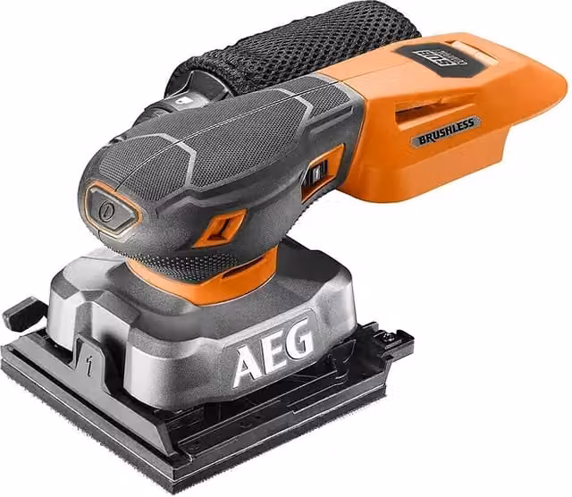 Lijadora orbital de batería AEG Pro 18V BFS 18SBL-14 color naranja