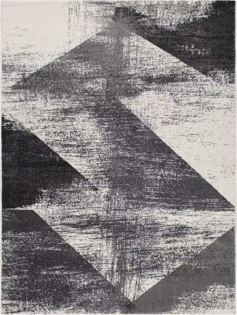 Alfombra moderna Merano de diseño abstracto en color antracita, An x P: 160 x 230 cm