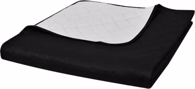 Colcha acolchada reversible vidaXL en blanco y negro, An/P/Al: 230 x 260 cm