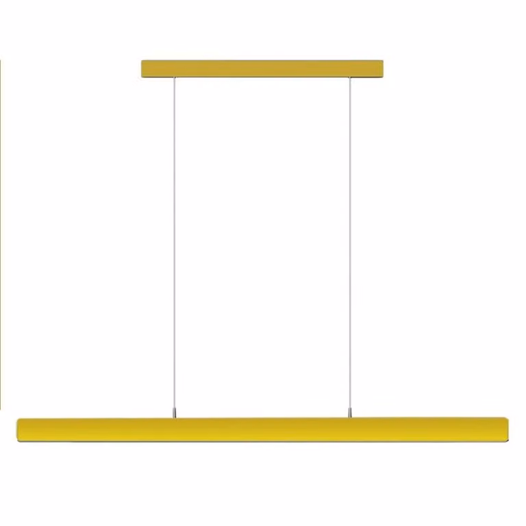 Lámpara colgante LEDBOX Vision de 30W con 2 focos orientables, regulable y sensor táctil, color dorado y blanco, An: 120 cm
