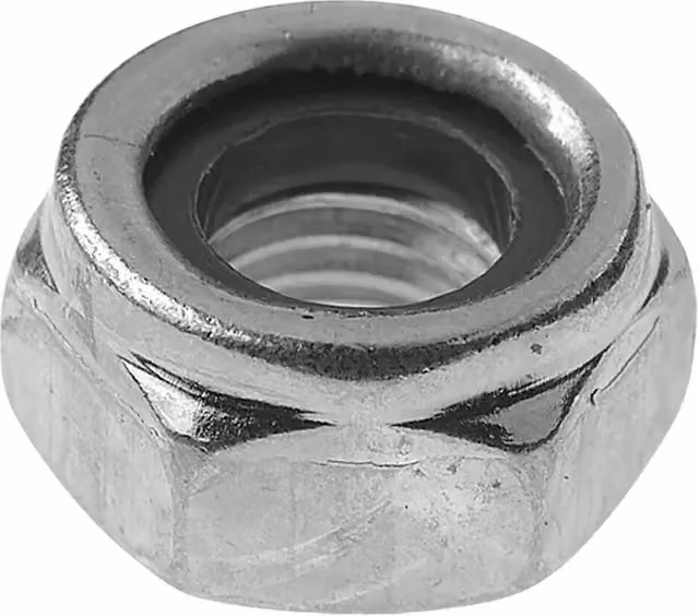 Tuerca autoblocante hexagonal de acero inoxidable Profi Depot M 8, color plata, pack de 50 unidades