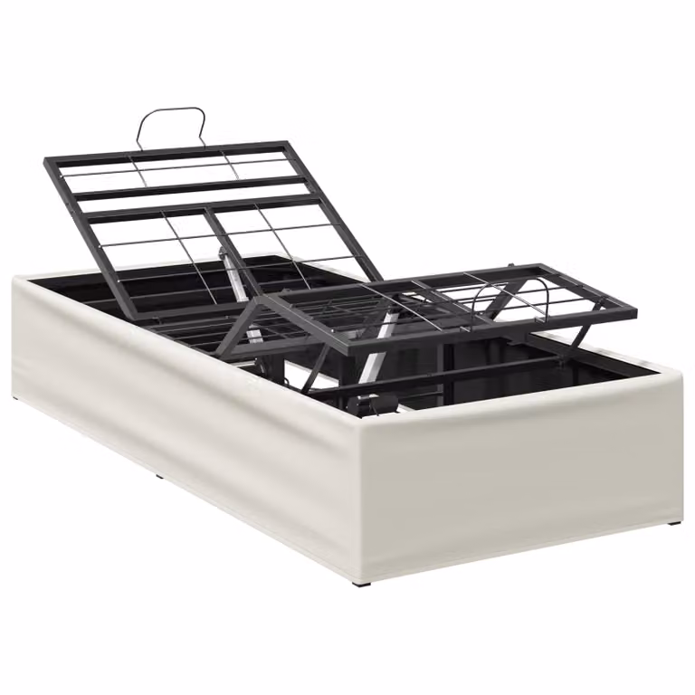 Estructura de cama eléctrica ajustable vidaXL en color blanco con marco de metal y diseño moderno de 80 x 200 cm