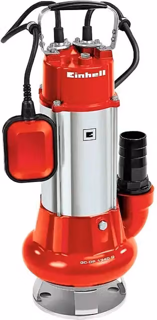 Bomba para aguas residuales Einhell GC-DP 1340 G en acero inoxidable y hierro fundido con capacidad de bombeo de 23.000 l/h