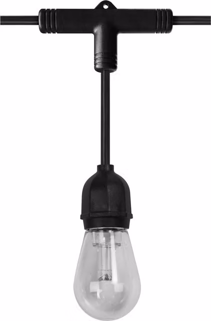 Cadena de luces Osram Smart+ WiFi para exteriores, LED RGB y blanco cálido 3000 K, 4,5 W, 240 lm, color negro, regulable y compatible con Google Assistant y Amazon Alexa, IP44