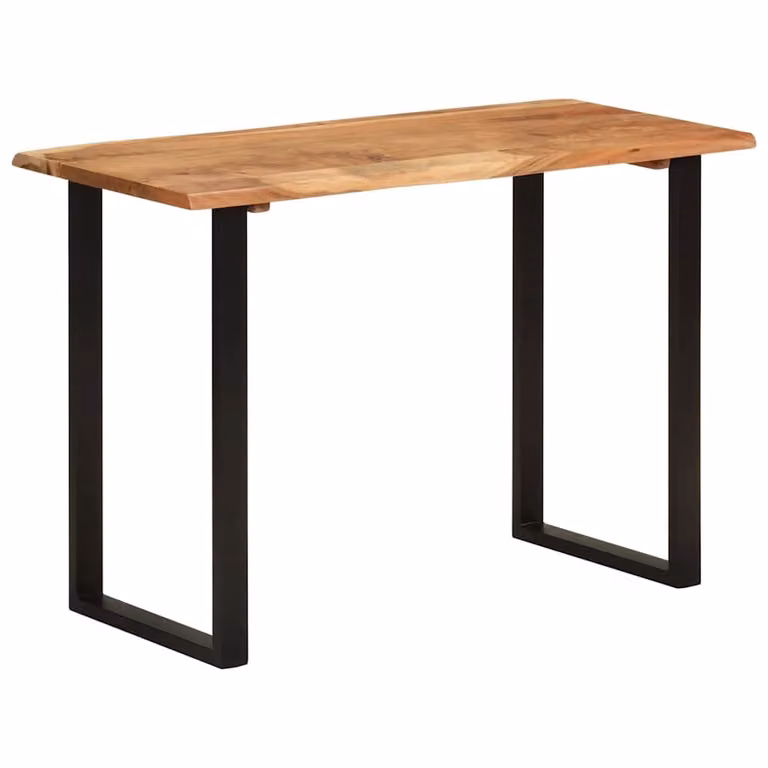 Mesa de comedor rectangular de madera de acacia y metal vidaXL en color marrón, An/P/Al: 110 x 50 x 76 cm