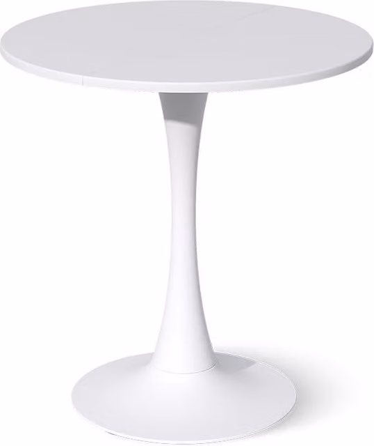 Mesa de comedor Carl de Vicco en color blanco, diseño moderno y cuadrado, An/P/Al: 70 x 70 x 73 cm