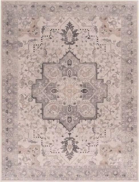 Alfombra lavable Sami de estilo oriental en color beige, rectangular y antideslizante, An/P: 160 x 220 cm