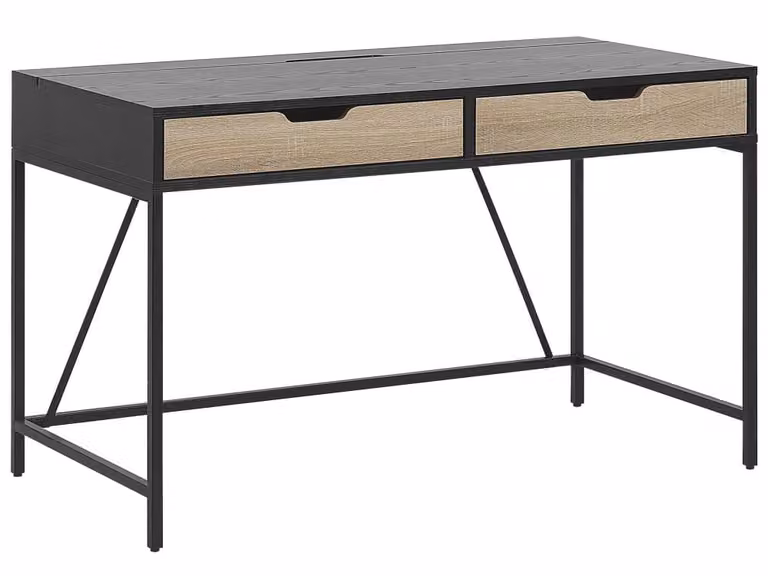 Escritorio Beliani Jena negro An/P/Al: 120 x 60 x 75 cm