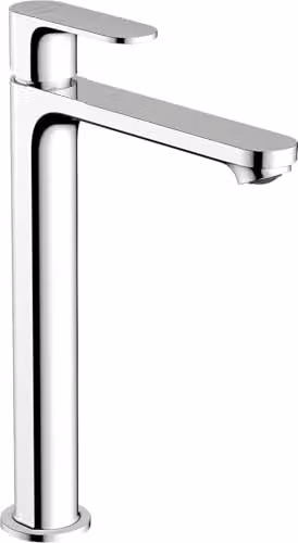 Grifo monomando para lavabo Hansgrohe Rebris S en cromo con vaciador automático y tecnología de ahorro de agua EcoSmart+ y CoolStart