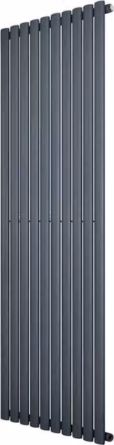 Radiador de columna ovalado simple Monster Shop en acero al carbono color gris antracita de 1585 W, An/Al: 180 x 60 cm