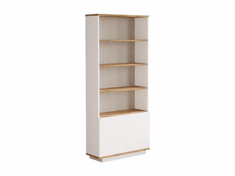 Estantería de estilo escandinavo MENZZO en color blanco y beige