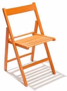 Set de 4 sillas plegables Liberty de madera de haya en color naranja