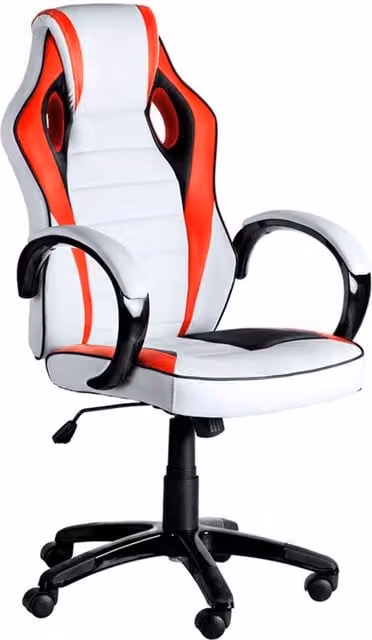 Silla Gaming Legend de Regalos Miguel en color blanco y multicolor con diseño abstracto y reposacabezas