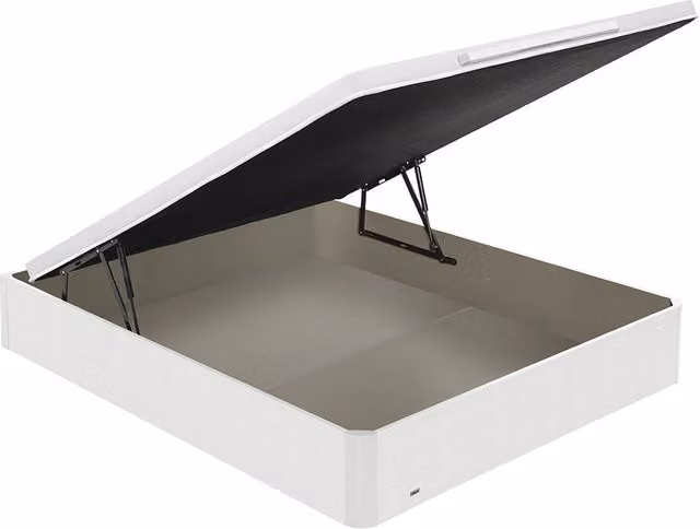 Canapé abatible Flex de madera y metal con tejido 3D en color blanco, An/P/Al: 150 x 200 cm