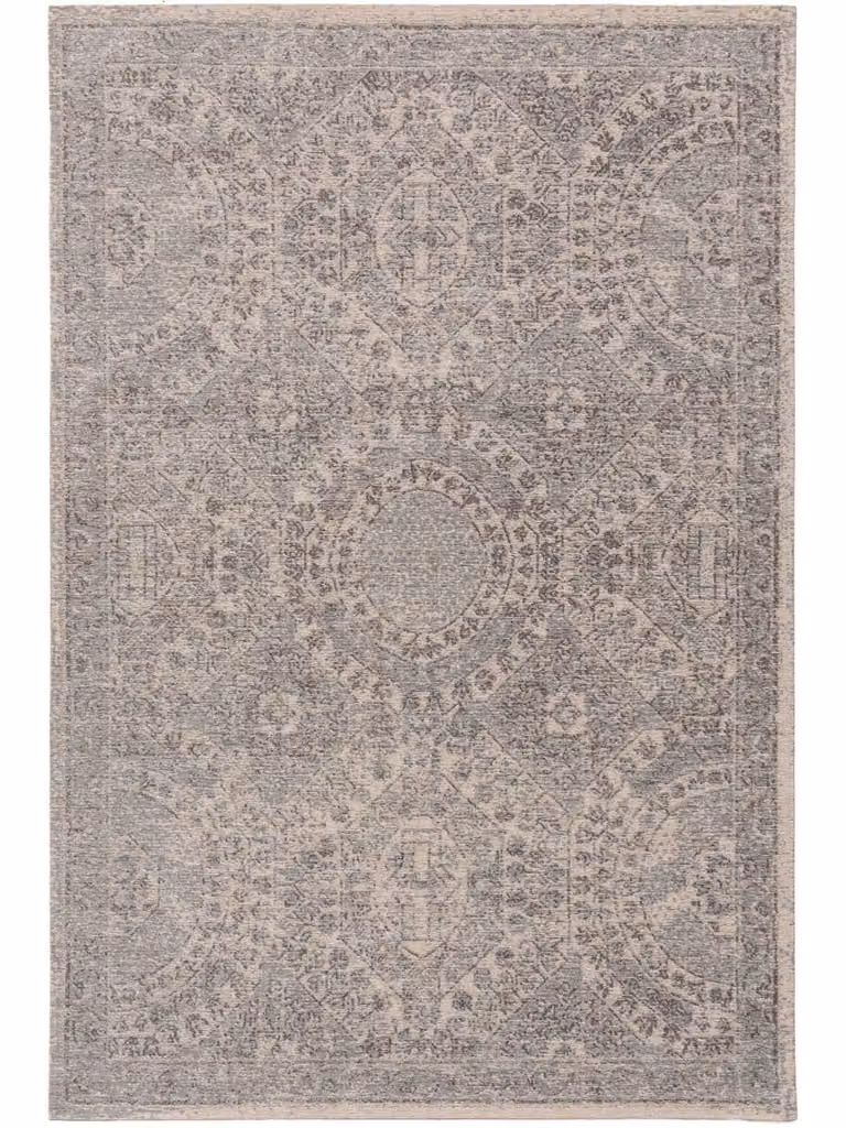 Alfombra Benuta de tejido plano estilo patchwork en color gris, An/P: 155 x 235 cm