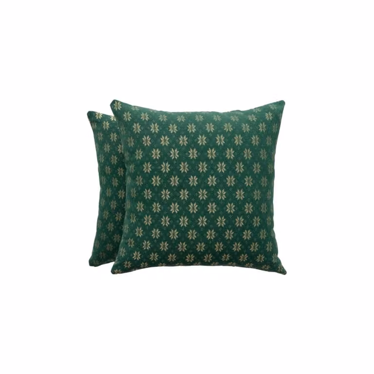 Lote de 2 fundas de cojín navideñas Gamusi de algodón en color verde, An/P/Al: 45 x 45 cm