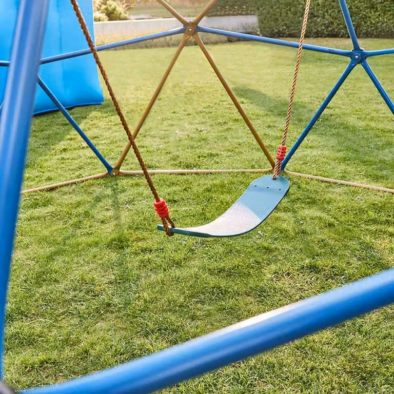 Juego de trepa Home Deluxe MATTI con tienda y columpio en color verde y azul