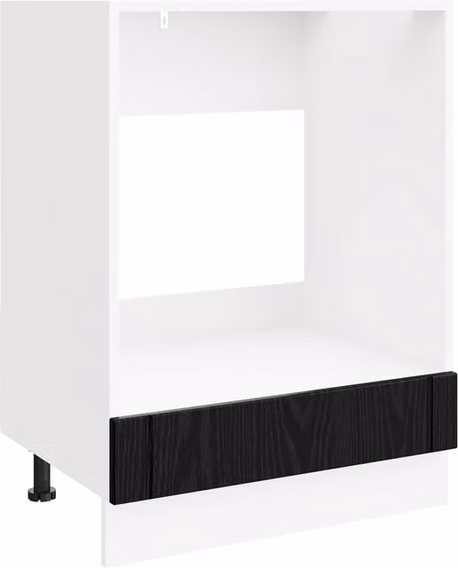 Mueble de horno Lucca de SYFAX en roble negro para cocina, An/P/Al: 60 x 46 x 81,5 cm