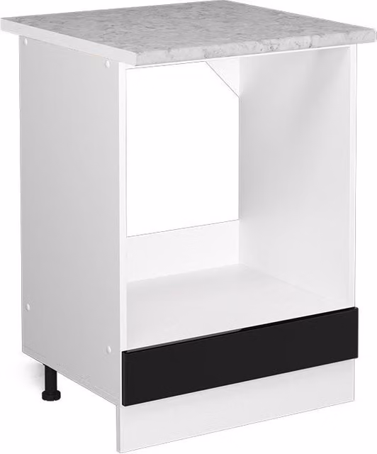 Vicco Armario para horno empotrado R-Line en negro brillante de 60 cm