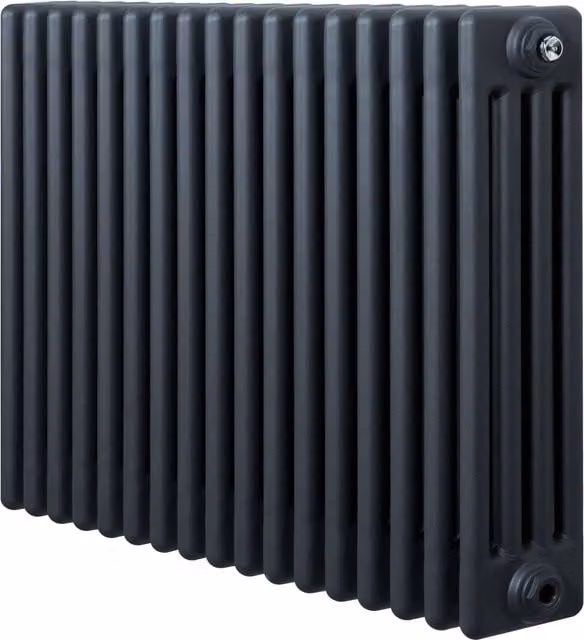Radiador Tradicional Horizontal de 4 Columnas Monster Shop en Acero Premium, Color Gris Antracita, 756W, An/P/Al: 78,5 x 60 x 14 cm