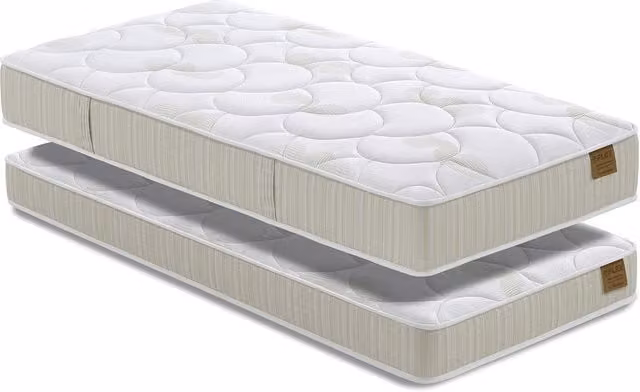 Pack de 2 colchones infantil-juvenil Flex con muelles continuos Multielástic Chelsea de 26 cm y Chelsea Slim de 19 cm en color blanco