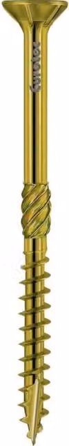 Eurotec Tornillo Paneltwistec de Cabeza Cónica para Madera, Acero Galvanizado Amarillo, Torx, An/P/Al: 6,0 x 240 mm (Paquete de 100 unidades)